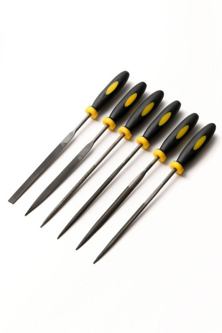 Надфили с двухкомонентной ручкой MASTERTOOL 140 мм набор 6 шт 06-0010 Харків - зображення 1