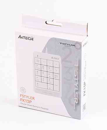 Клавиатура компьютерная проводная цифровой блок A4Tech Fstyler Numeric Keypad FK13P(White) белая Київ