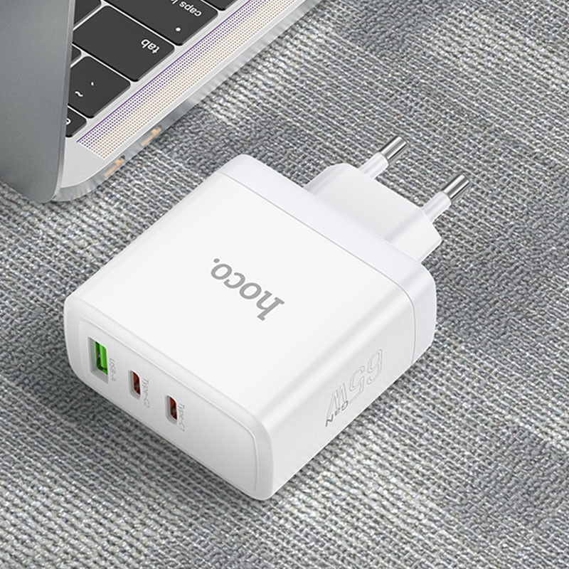 СЗУ Hoco N30 Glory PD65W+QC3.0 (1USB-A/2C) Херсон - изображение 7