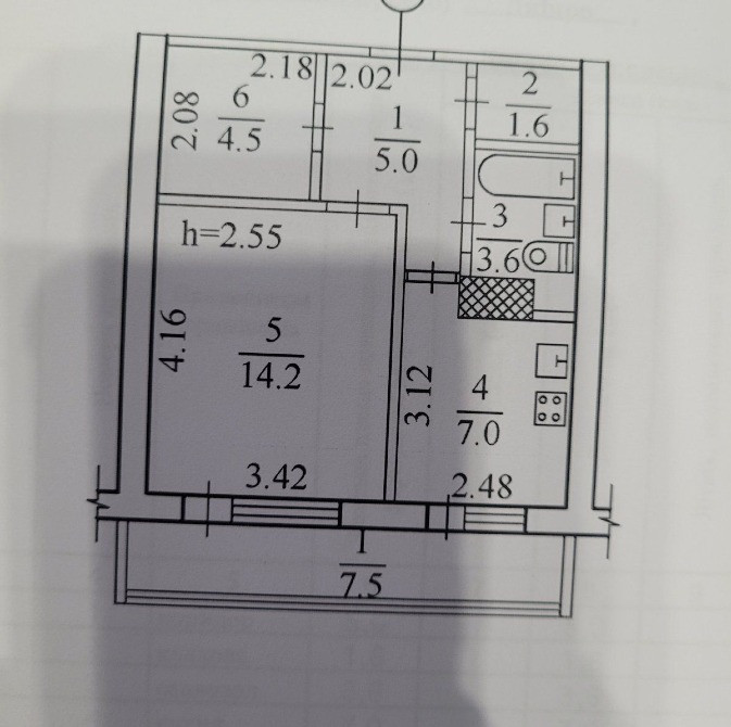 Продам 1-к квартиру 43м2, Березинка, Левобережный-1 Днепр - изображение 11