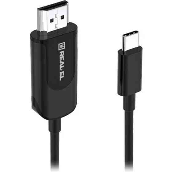 Кабель REAL-EL CHD-180 HDMI - USB Type-C (M/M) 1.8 м Black (EL123500044) (Код товару:34626) Харків