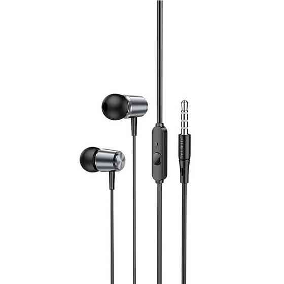Стерео Наушники Hoco M108 Spring metal universal with mic (3.5mm/1.2m) Херсон