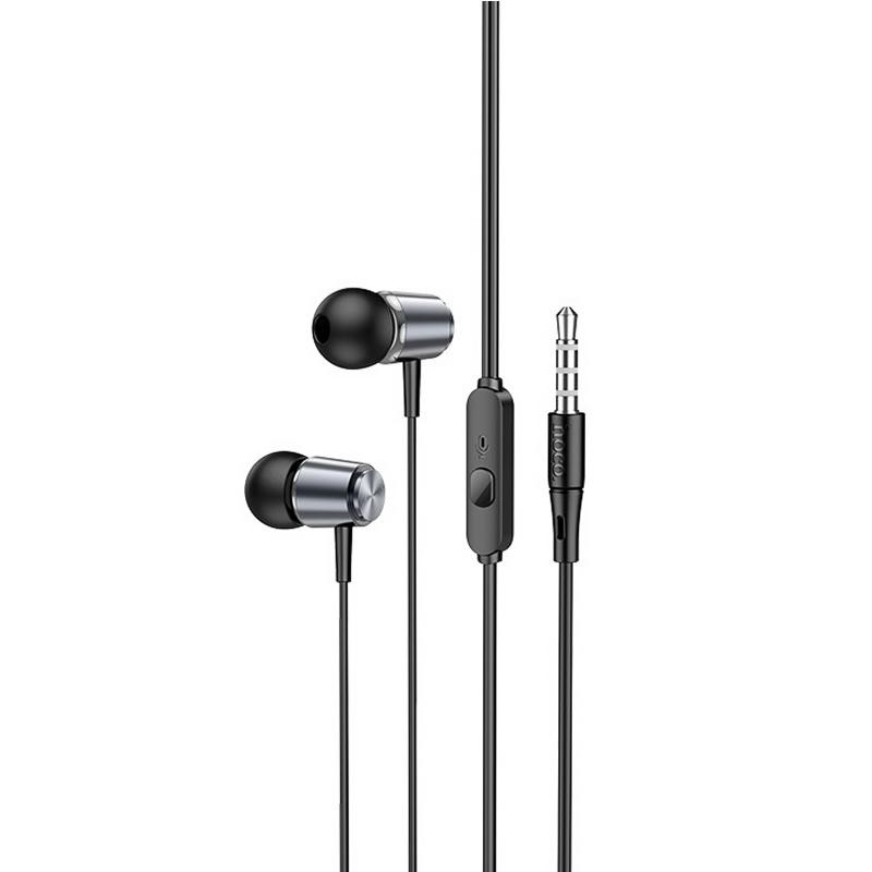 Стерео Наушники Hoco M108 Spring metal universal with mic (3.5mm/1.2m) Херсон - изображение 1