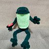 Жабка жабенятко зелена Іграшка вязана гачком ручна робота Нововолинськ