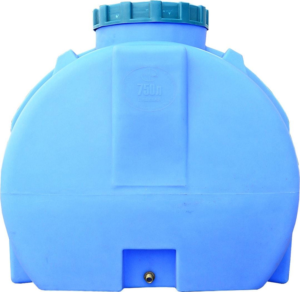 Емкость 750 л горизонтальная ГО ПБ голубая Київ - зображення 3