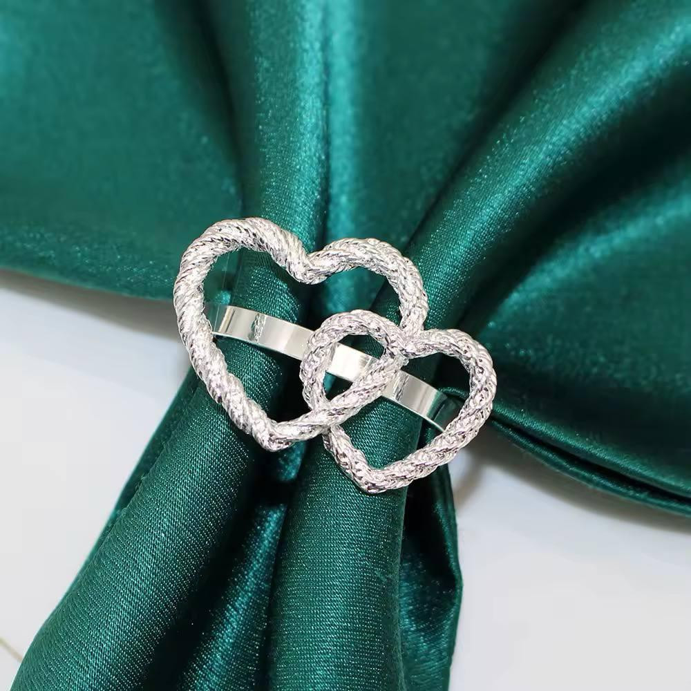 Кольца для салфеток Сердца Leeseph Silver 2 шт Одесса - изображение 3