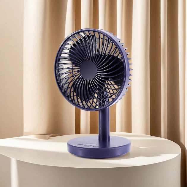 Вентилятор настольный Jile Desktop small fan 01 Dark Blue 7 Вт темно-синий Київ - зображення 2