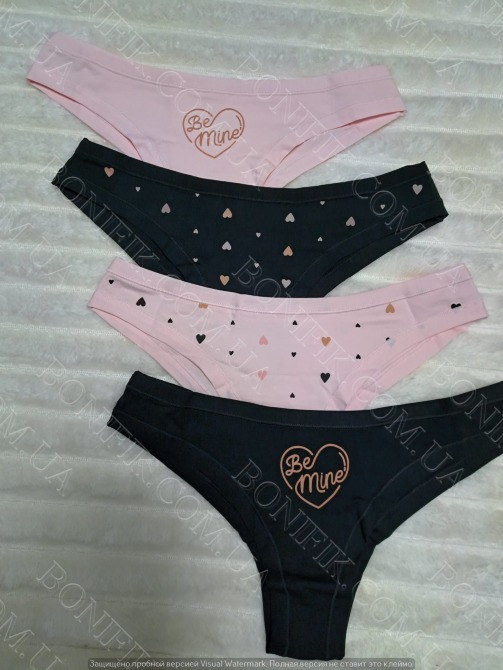 Женские трусы-бразилианы с рисунком сердечек (арт. 200-20/8) Кривий Ріг - зображення 5