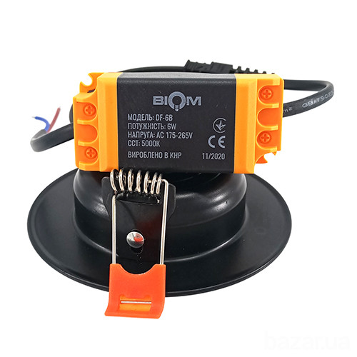 Светильник LED Biom Downlight DFR-6B 6Вт черный круглый 5000К Вінниця - зображення 3