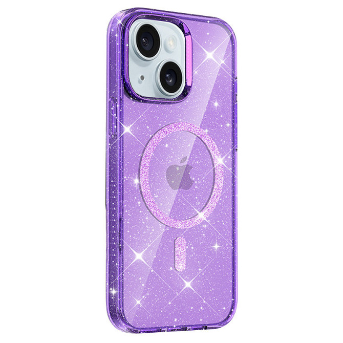 Чехол TPU Eclipse Sparkle (MagFit) для Apple iPhone 14 / 13 (6.1") Херсон - зображення 2