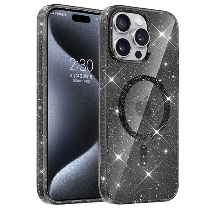 Чехол TPU Eclipse Sparkle (MagFit) для Apple iPhone 12 Pro / 12 (6.1") Херсон - зображення 1