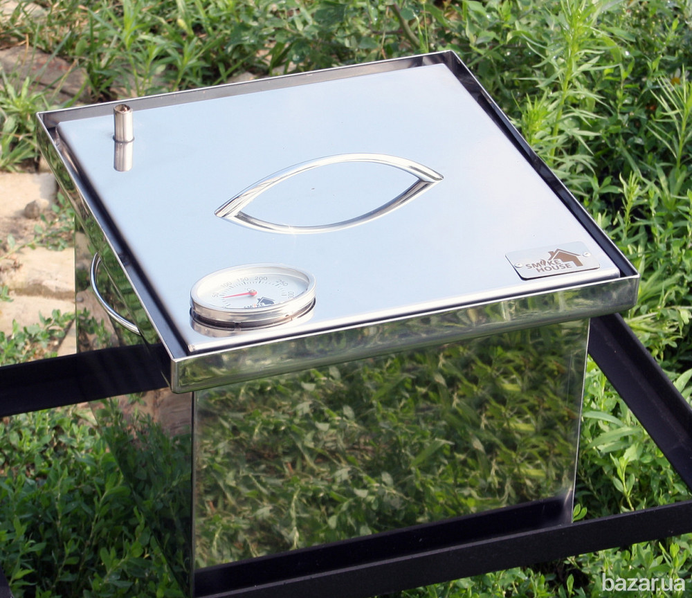 Коптильня с термометром SmokeHouse S DeLuxe с подставкой Харьков - изображение 3