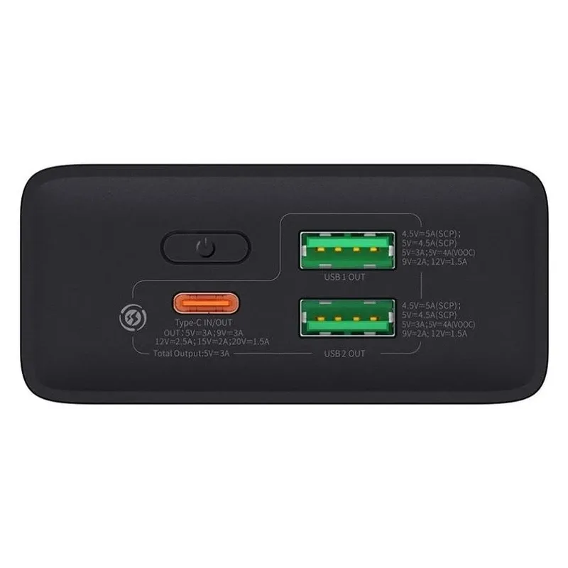 Портативное ЗУ Power Bank Baseus Adaman2 Digital Display 30W VOOС OS 20000 mAh (PPAD050101) Херсон - изображение 5