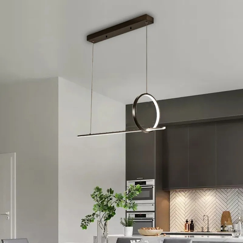 Люстра стельова LED MJ24A-800-bk-k Чорний 30-150х25х80 см. Київ - зображення 1