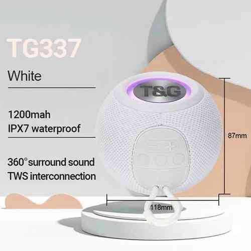 Колонка портативная Bluetooth T&G TG337 white белая Київ