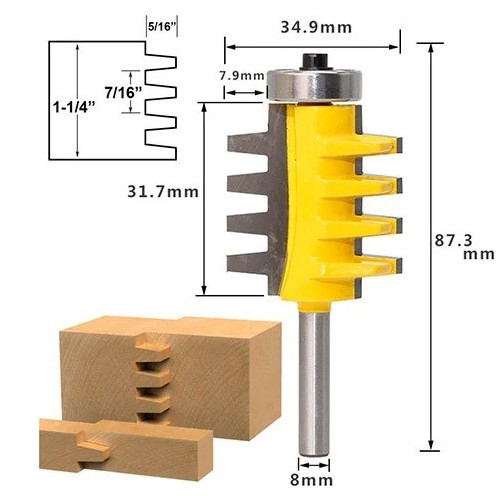 Фреза микрошип для сращивания по дереву 8мм для ручного фрезера Київ - зображення 1