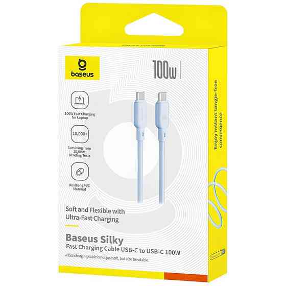 Дата кабель Baseus Silky Series OS Fast Charging Type-C to Type-C 100W (1m) (P10377704) Херсон