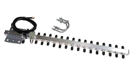 Антенна Yagi 3900-4150/5050-5450/5600-6300 МГц, 16 dBi, до 25 Вт, кабель 1,5 м, RP SMA-male (10989) Дніпро