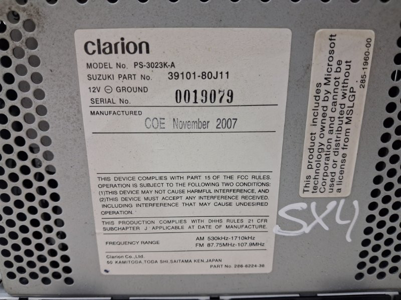 Магнитофон Suzuki SX4 1 2.0 БЕНЗИН J20A 2006 (б/у) Киев - изображение 5