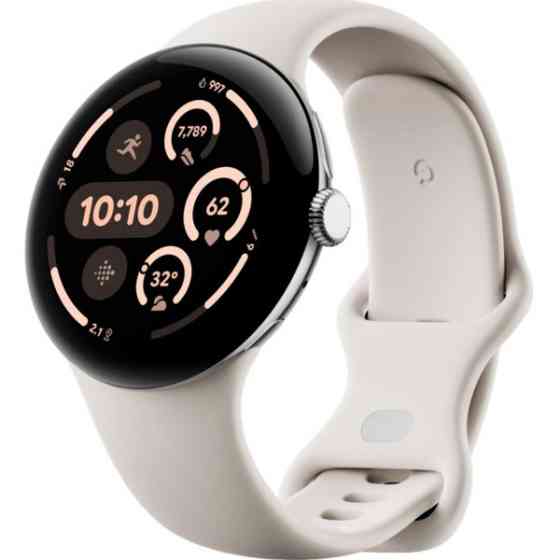 Смарт-годинник Google Pixel Watch 3 41mm Wi-Fi Polished Silver Aluminum Case/Porcelain Active Band ( Харків