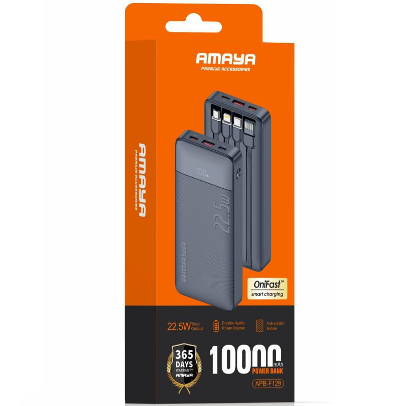 Портативное ЗУ Power Bank Amaya F129 22.5W with cable 10000 mAh Херсон - зображення 2