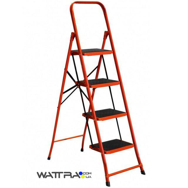 Стремянка металлическая FORTE LFD131TB (4 ступеньки) , высота 132см/95см (33468) Київ - зображення 3