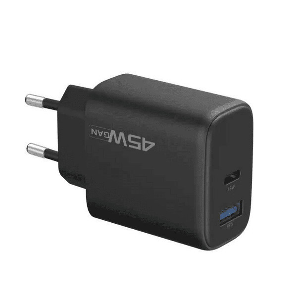 Мережевий зарядний пристрій Proove Silicone Power 2 45W (Type-C + USB) Black (WCSP24110001) Харків - зображення 4