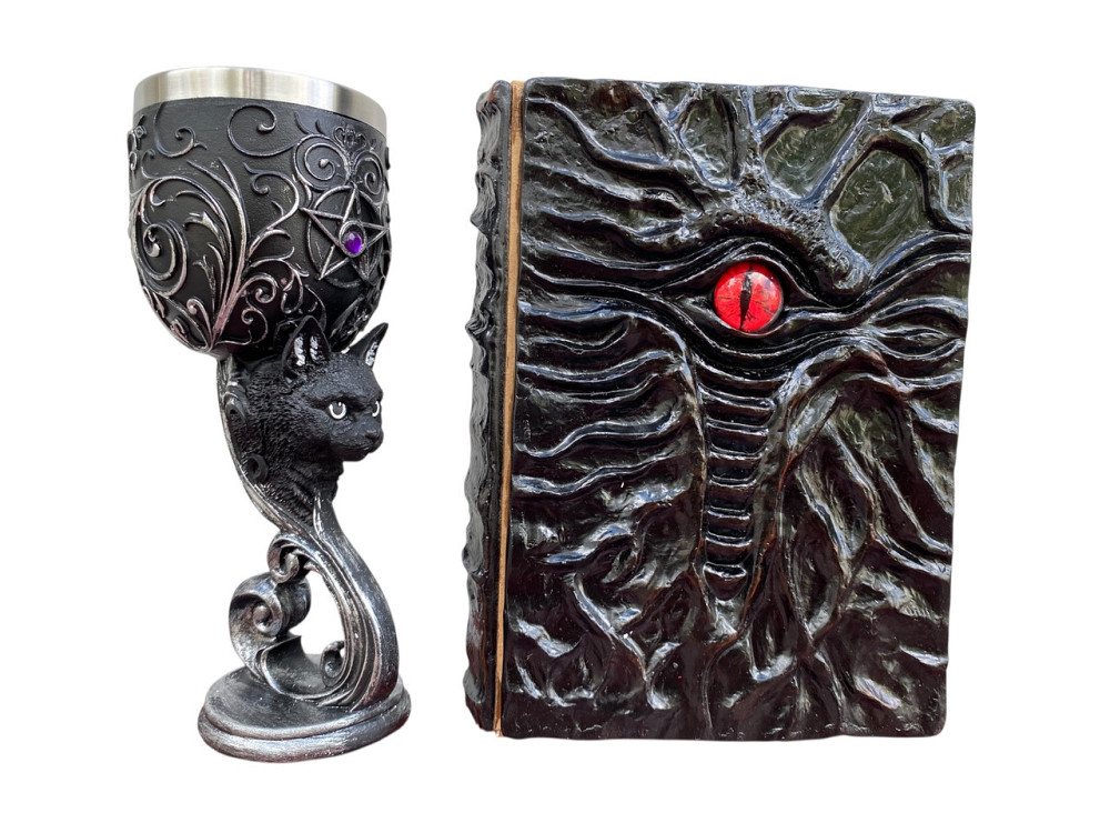 Подарочный набор Бокал 3 Кот и Блокнот 3 «Книга, смотрящая в ответ» Київ - зображення 1