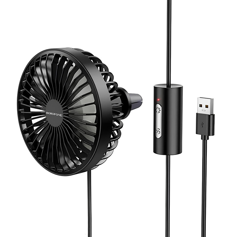 Вентилятор автомобильный Borofone DBF11 three speed (USB-A) Херсон - зображення 2