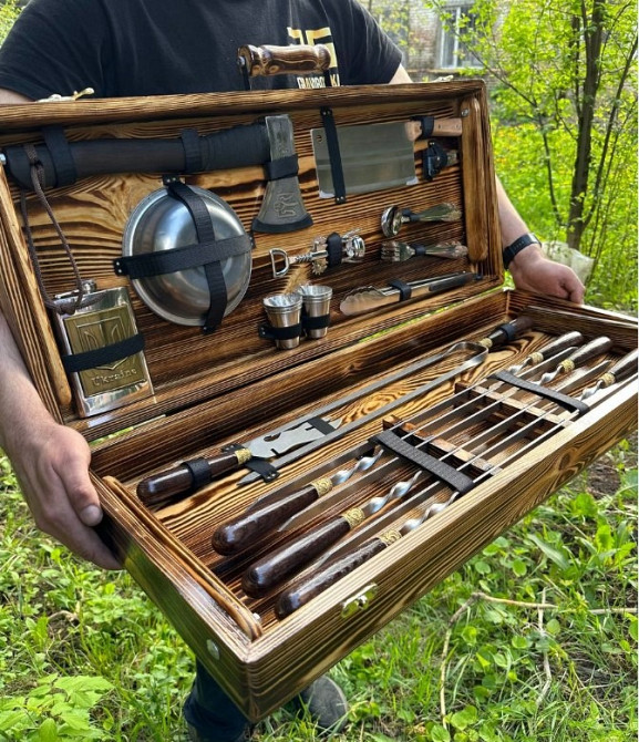 Шампура з дерев'яною ручкою.Набори на подарунок.Набір для чоловіка. Умань Умань - зображення 12