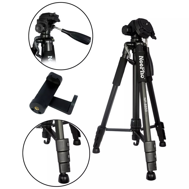 Штатив NeePho NP-8850 для съемки 56-175см с разборным держателем в чехле Херсон - зображення 3