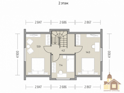 Купити дерев’яний будинок під ключ від виробника — зруб з кругляка з плануванням Одеса - зображення 2