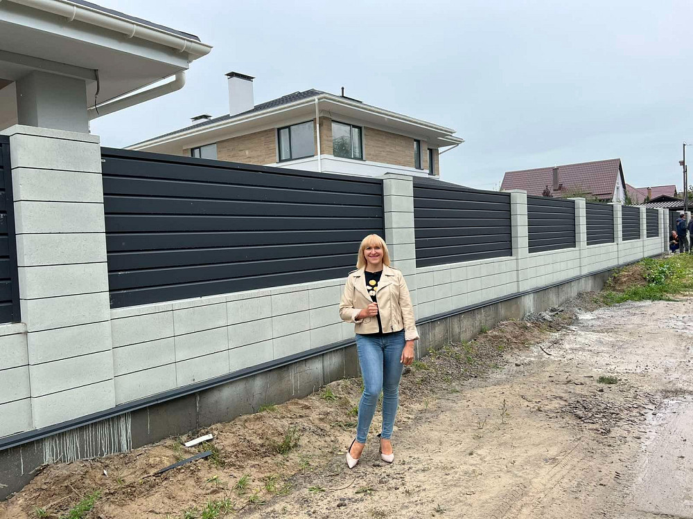 Паркан з блоків в стилі Лофт, паркан Ранчо і паркан Жалюзі від виробника Наша Хата ворота та паркани Херсон - изображение 9