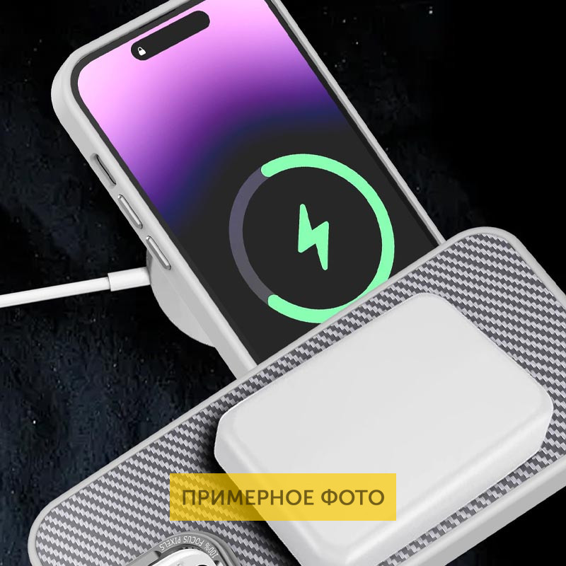 Чехол TPU+PC Carbon with Magnetic Fit для Apple iPhone 16 (6.1") Херсон - зображення 3