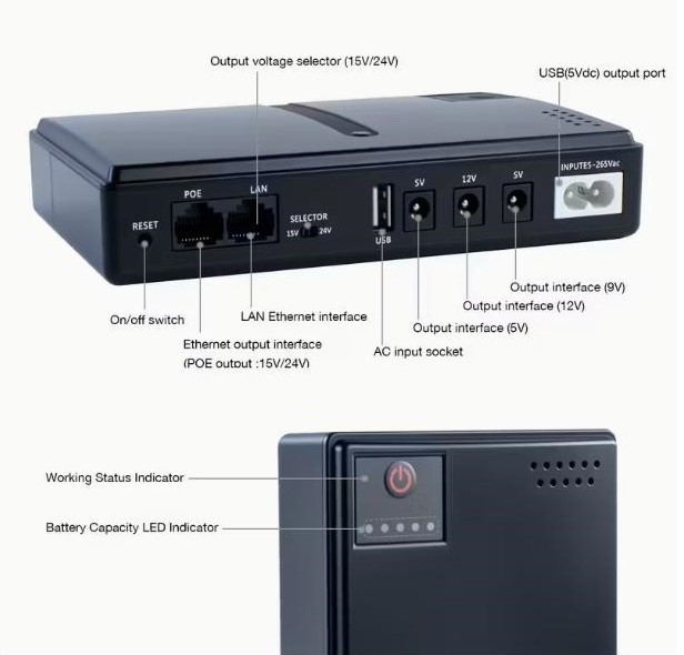Mini DC UPS, універсальний блок безперебійного живлення з виходами 5V/9V/12V Киев - изображение 3