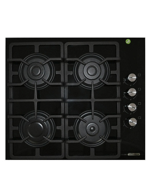 Газовая варочная поверхность Grunhelm GHGW 0434 MB WOK (4 конфорки, стекло, газ контроль, автоподжиг Київ - зображення 3