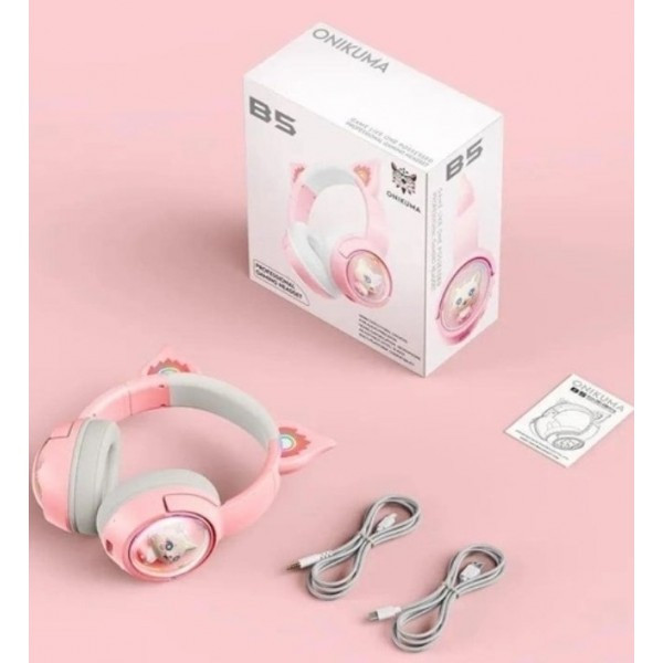 Bluetooth-гарнітура Onikuma B5 Pink (Код товару:34595) Харків - зображення 4