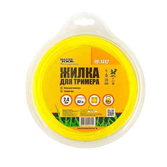 Леска для триммера MASTERTOOL КВАДРАТ 2,40 мм 82 м блистер 19-1412 Харків