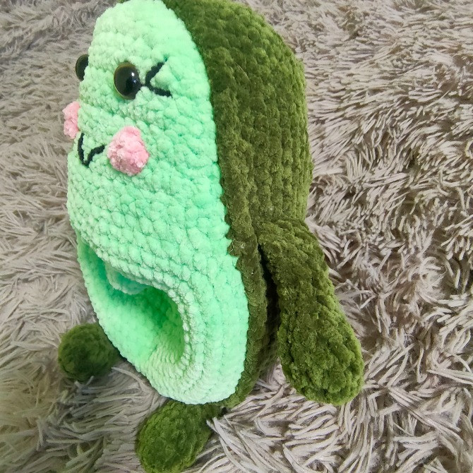 Іграшка Авокадо з сердечком закохані м'яка вязана 20 см плюшева подарунок сувенір ручна робота Нововолынск - изображение 3
