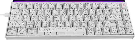 Клавиатура компьютерная проводная Ajazz NK68 Red switches White NK68-R-W белая Київ