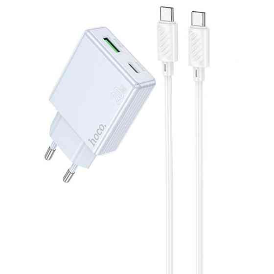 СЗУ Hoco C142A Direct PD20W+QC3.0 (1USB-A/1C) + кабель Type-C to Type-C Херсон