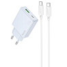 СЗУ Hoco C142A Direct PD20W+QC3.0 (1USB-A/1C) + кабель Type-C to Type-C Херсон
