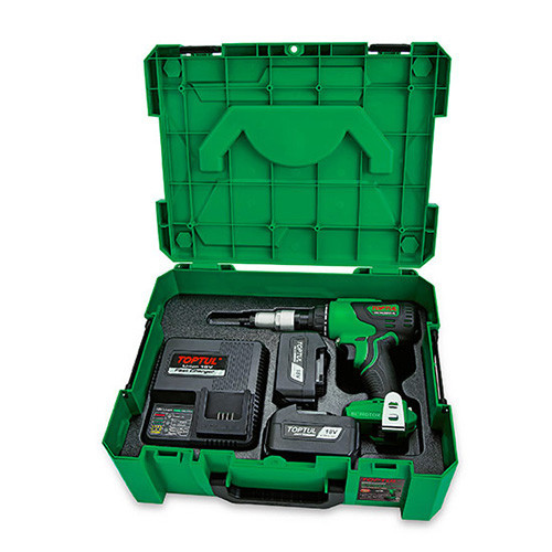 Заклепочник аккумуляторный под резьбовые заклепки M4,M5,M6,M8 11000N 0-1422об/мин TOPTUL KPNP008ME Харьков - изображение 2