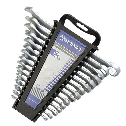 Набор ключей комбинированных 6-22 мм 15 ед. на холдере СТАНДАРТ NKK15ST Харків - зображення 1