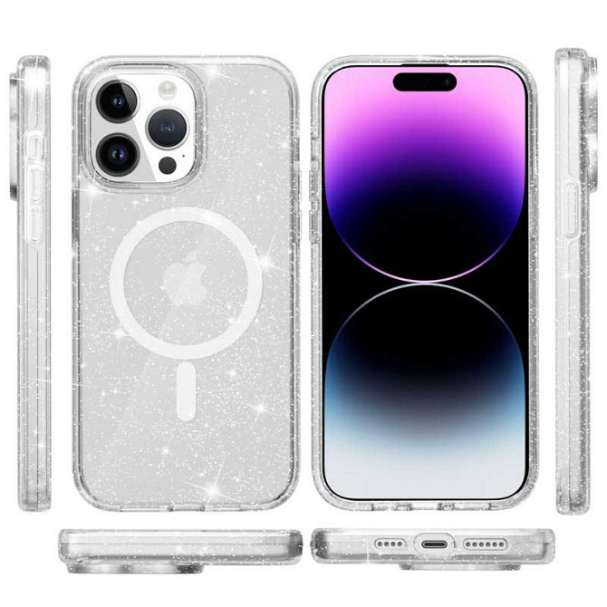 Чехол TPU Galaxy Sparkle (MagFit) для Apple iPhone 16 Pro Max (6.9") Херсон - зображення 2