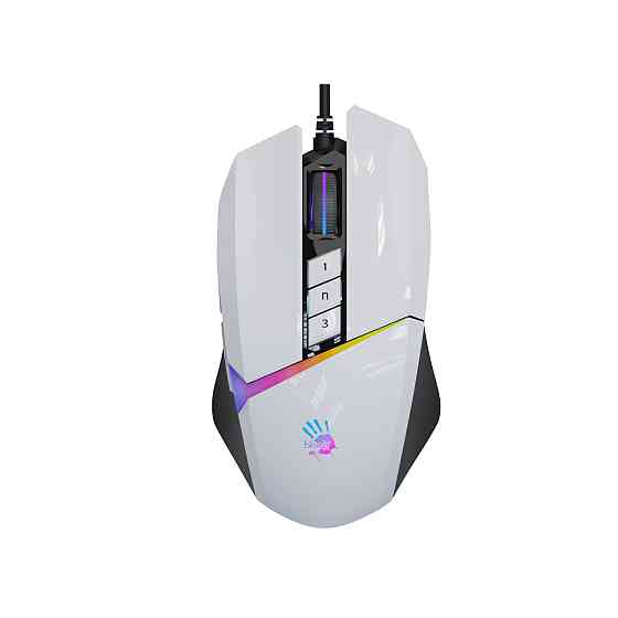 Мышь компьютерная безпроводная Bloody W60 Max Panda White белая с черным Київ