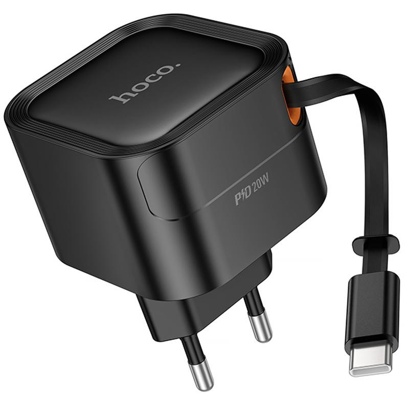 СЗУ Hoco C153A Changer With Retractable Cable Type-C PD20W Херсон - изображение 1