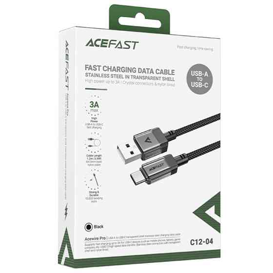 Дата кабель Acefast C12-04 USB to Type-C 3A (1.2m) Херсон