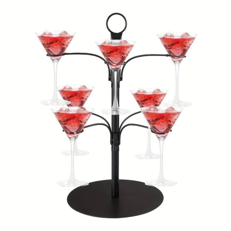 Подставка для коктейльного дерева Leeseph на 8 бокалов черная Одеса - зображення 1