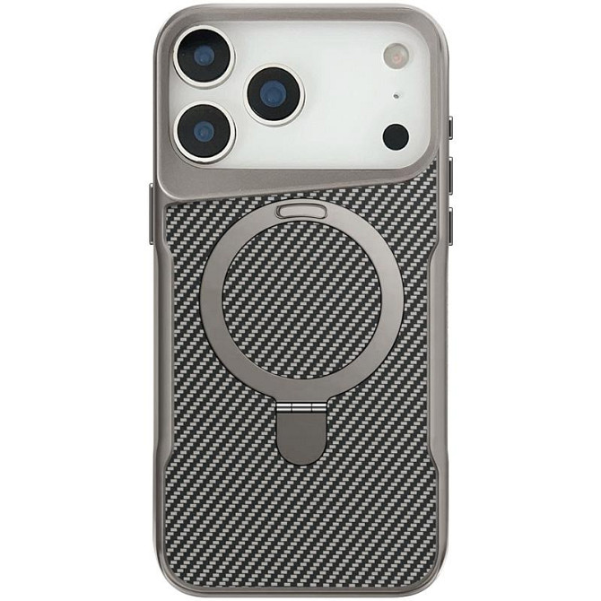 TPU+PC чехол Metal Buttons with MagSafe Carbon Ring для Apple iPhone 17 Pro (6.3") Херсон - изображение 1